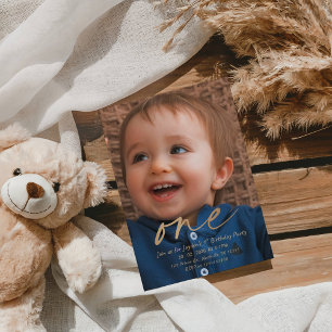Invitation Fête du premier anniversaire d'un bébé garçon - Cé
