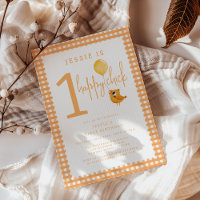 Fête du premier anniversaire d'un poussin heureux