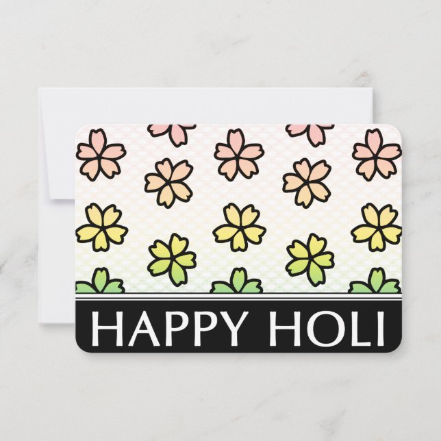 Invitation fête du printemps heureux de holi (Devant)