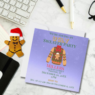Invitation Fête du Pull de Noël Moche