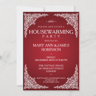 Invitation Fête du réchauffement de la maison Vintages torren