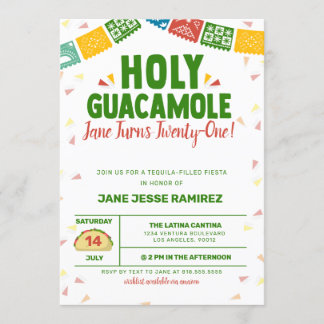 Invitation Fête du Saint-Guacamole 21e anniversaire