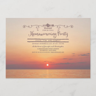Invitation Fête du soleil couchant de la plage