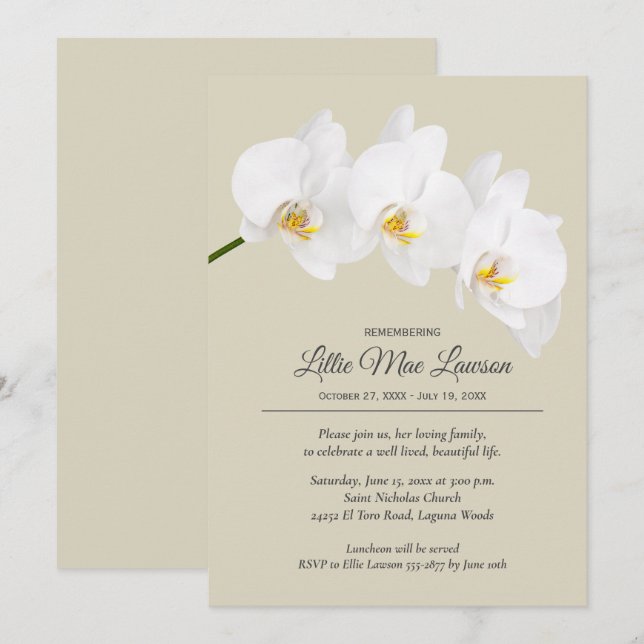 Invitation Fête du souvenir floral (Devant / Derrière)