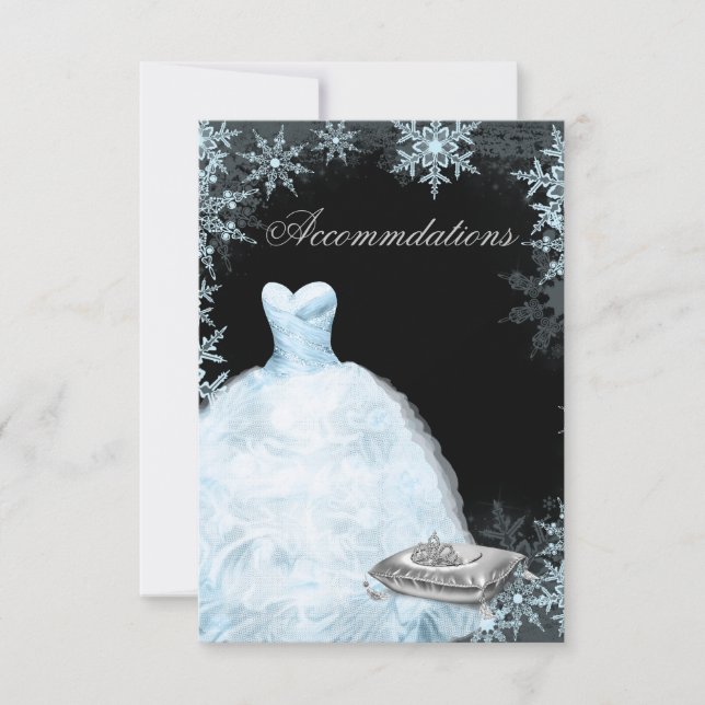 Invitation Fête du Sweet sixteen de Flamme de neige bleu hive (Devant)