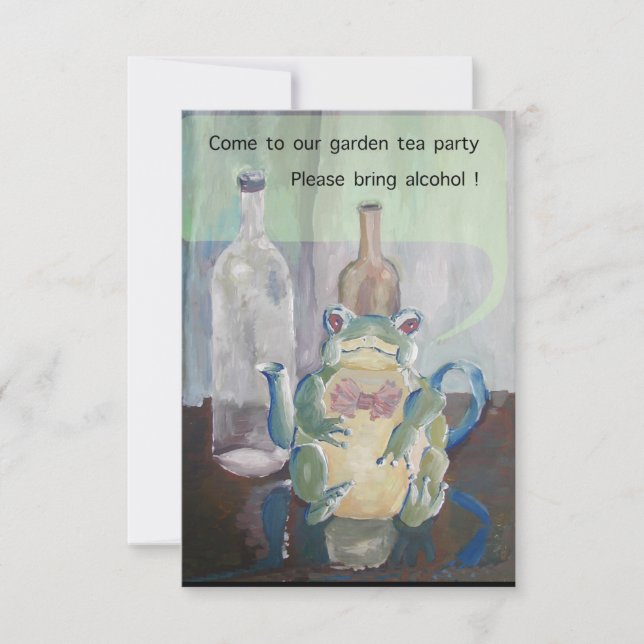 Invitation fête du thé de la grenouille (Devant)