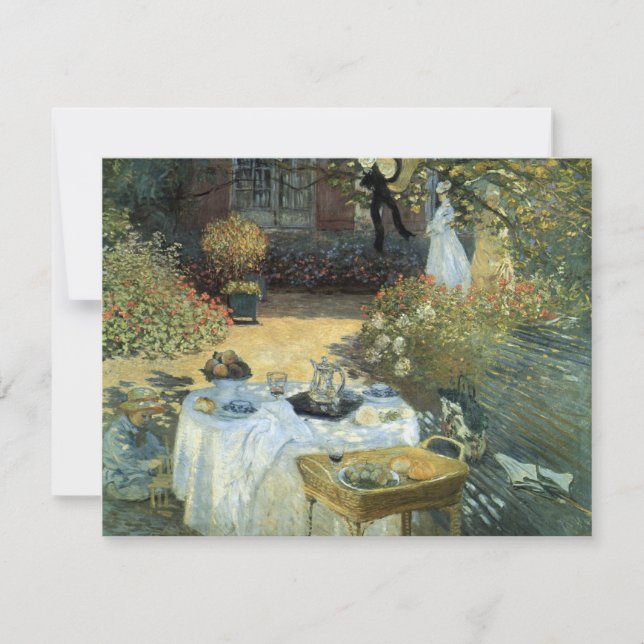 Invitation Fête du thé de l'après-midi Impressionnisme Art Fê (Devant)