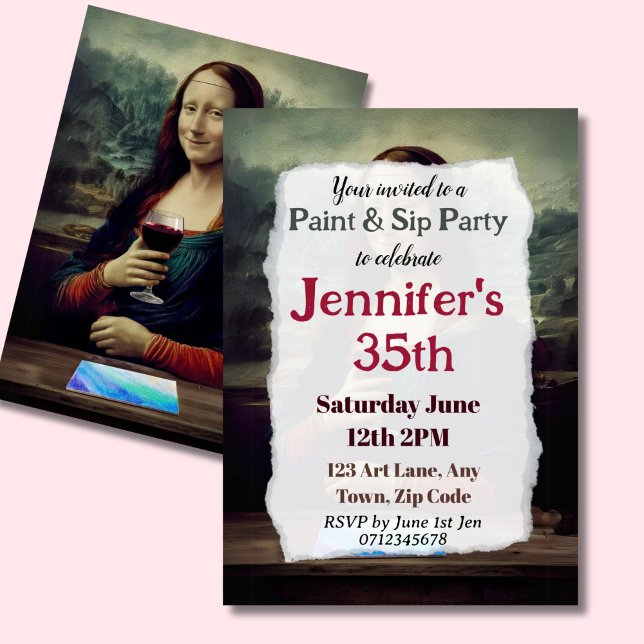 Invitation Fête du vin et de la peinture 35e anniversaire (Créateur téléchargé)