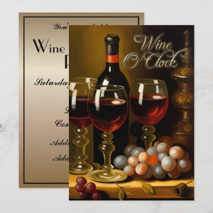 Invitation Fête du vin et du fromage