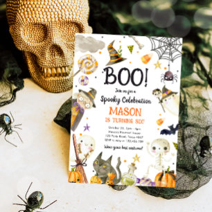 Invitation Fête Éffrayante d'Halloween Garçon Anniversaire
