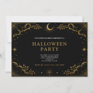 Invitation Fête élégante céleste d'Halloween