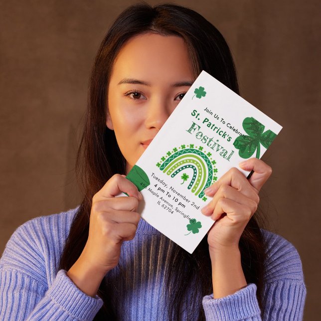 Invitation Fête élégante de la Saint-Patrick (Elegant St. Patrick's Day Party Invitation
)