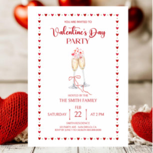Invitation Fête élégante de la Saint-Valentin 