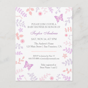 Invitation Fête élégante de printemps aux fleurs pastel et pa