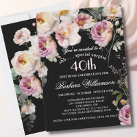 Fête élégante florale de 40 ans d'anniversaire SUR