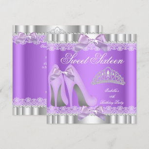 Invitation Fête élégante Sweet 16 Sweet Sixteen Lavande Dente