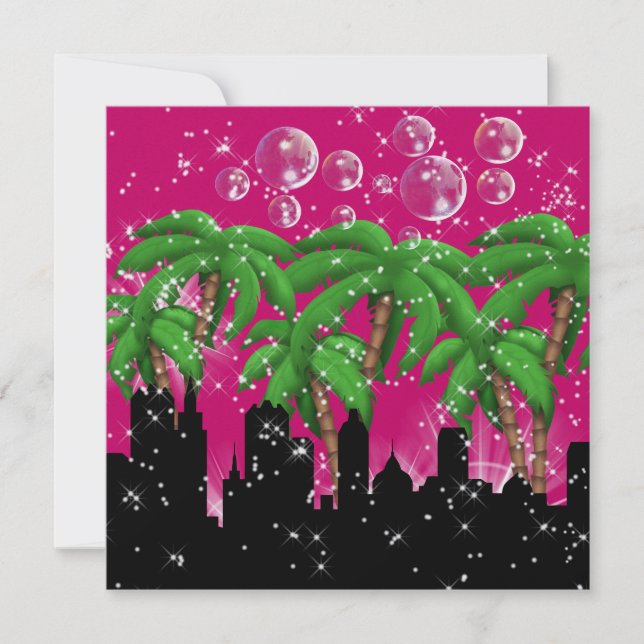 Invitation Fête en style Lumières lumineuses - SRF (Devant)