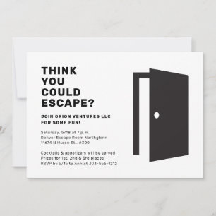 Invitation Fête Escape Room