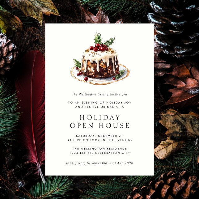 Invitation Fête Festive Festive Fête de Noël Elégante (Créateur téléchargé)
