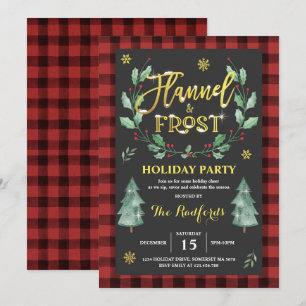 Invitation Fête Fête Flanelle Et Frost