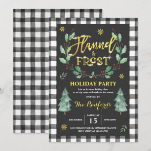 Invitation Fête Fête Flanelle Et Frost