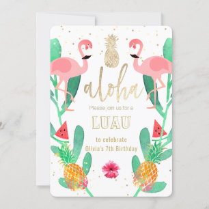 Invitation fête flamand luau