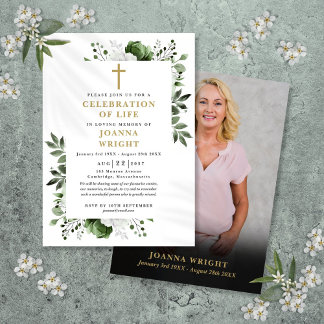 Invitation Fête Florale Chrétienne de la Photo Célébration de