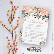 Fête Florale colorée sur mesure Thanksgiving