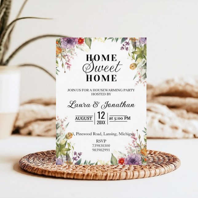Invitation Fête Florale de l'échauffement (Créateur téléchargé)