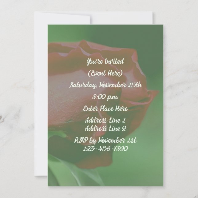 Invitation Fête Florale de Rosebud (Devant)