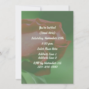 Invitation Fête florale du bourgeon de rose rouge 