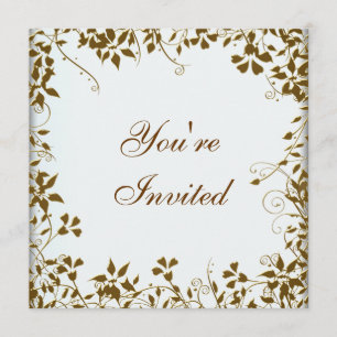 Invitation Fête Florale Or