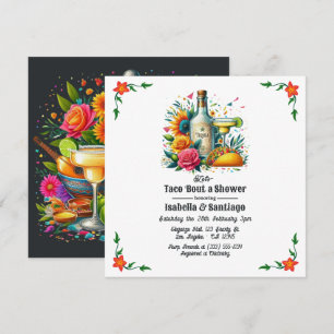 Invitation Fête Florale Parlons Taco d'une Fête Prénatale de