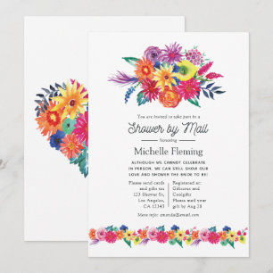 Invitation Fête Florale sous forme de douche par la Poste