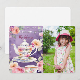 Invitation Fête Florale Tea Party Anniversaire