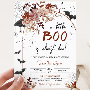 Invitation Fête Florale Un Petit Boo Baby Shower