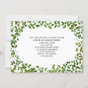 Invitation Fête générique à tout faire botanique