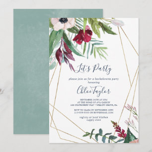 Invitation Fête géométrique Brise tropicale