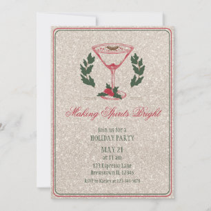 Invitation Fête Glam à l'esprit brillant