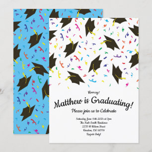 Invitation Fête Graduation Party Colorful