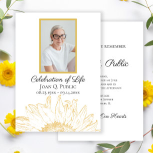 Invitation Fête Graphique de tournesol jaune de la vie