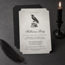 Fête Halloween Adulte Crâne Corbeau Gothique Noir 