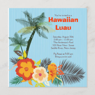 Invitation Fête Hawaiian Luau