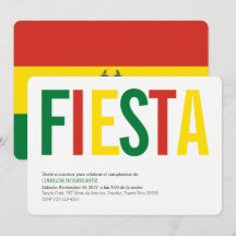 Fête: Invitations: Bolivie: Drapeau bolivien