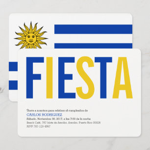 Invitation Fête: Invitations: Uruguay: Drapeau uruguayen