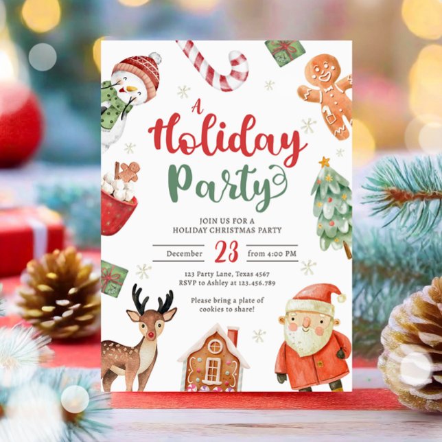 Invitation Fête Jingle et Mingle Christmas Père Noël (Créateur téléchargé)