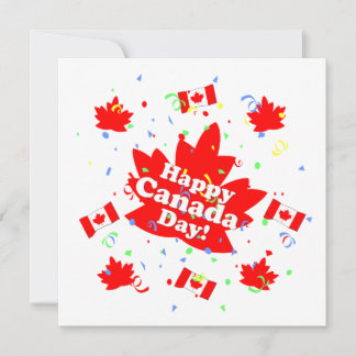 Invitation Fête joyeuse de la Canada