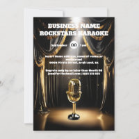 Fête karaoké de fin d'année commerciale Rockstars