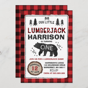 Invitation Fête Lumberjack Anniversaire