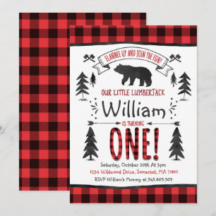 Invitation Fête Lumberjack Anniversaire